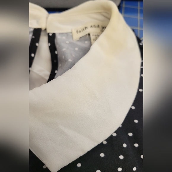 faith and joy 2x Polka-dot Collared Blouse Short Sleeve - Picture 6 of 6